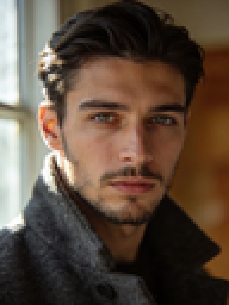 A soft, low-resolution portrait before upscaling